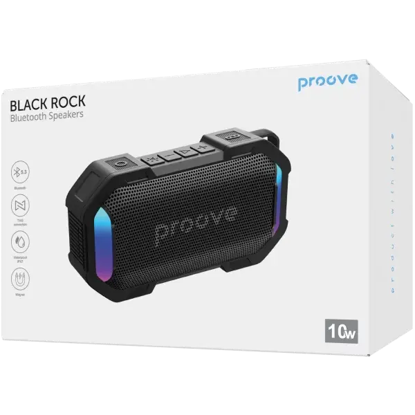 Портативна Акустика Proove Black Rock 10W (APP) (чорний), зображення 6