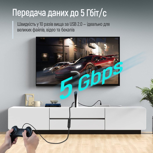 Кабель Colorway подовжувач USB 3.0 AM/AF 1.8 м чорний (CW-CBUF075-BK), зображення 8