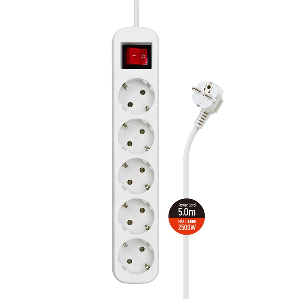 Мережевий фільтр СolorWay 5 розеток/5M White (CW-PSEA55W), зображення 6