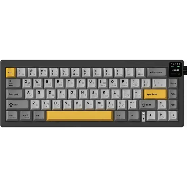 Дротова механічна клавіатура Ajazz AK650 Moon Yellow switches Gray White Yellow (AK650-MY-GWY)