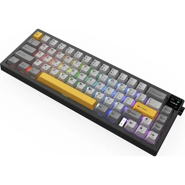 Дротова механічна клавіатура Ajazz AK650 Moon Yellow switches Gray White Yellow (AK650-MY-GWY), изображение 3