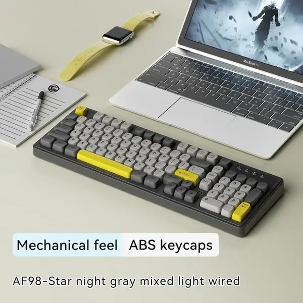 Дротова клавіатура Ajazz AF98 Glacier Blue (AF98-GB), зображення 2