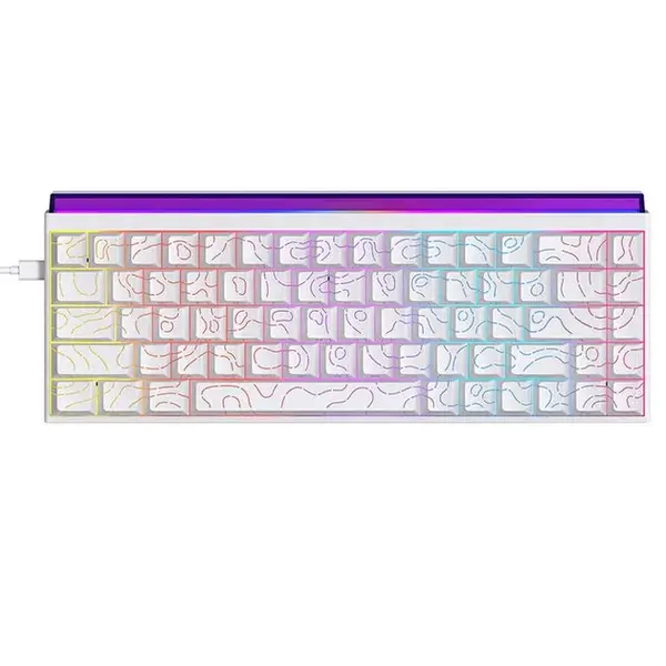 Дротова механічна клавіатура Ajazz NK68 Red switches Side contour White (NK68-R-S-W)