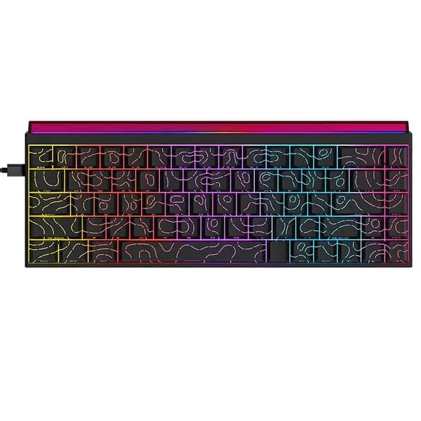 Дротова механічна клавіатура Ajazz NK68 Red switches White (NK68-R-W)