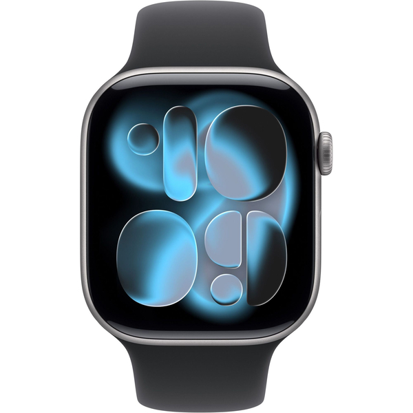 Apple Watch Series 11 GPS 42mm Space Gray Aluminium Case with Black Sport Band S/M MEQW4, изображение 2