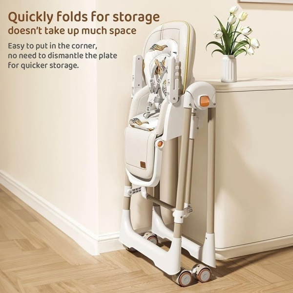 Стільчик-шезлонг для годування 2в1 Kidilo Baby Chair Z901 beige (11-3), изображение 9