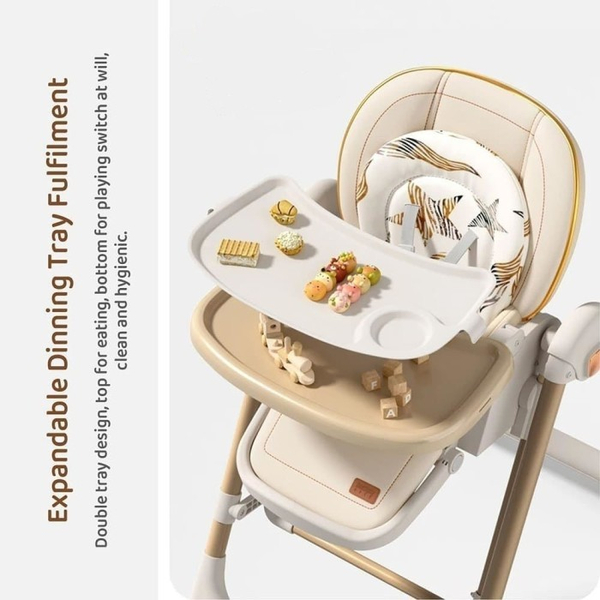 Стільчик-шезлонг для годування 2в1 Kidilo Baby Chair Z901 beige (11-3), изображение 10