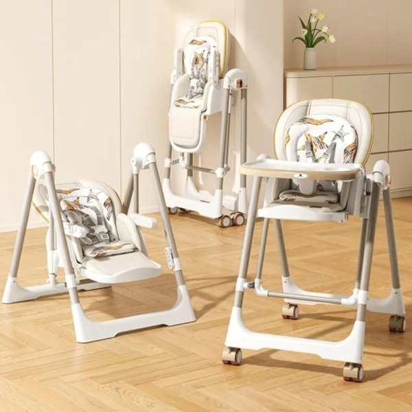 Стільчик-шезлонг для годування 2в1 Kidilo Baby Chair Z901 beige (11-3), изображение 19