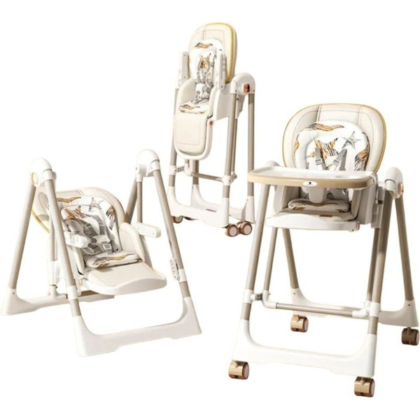 Стільчик-шезлонг для годування 2в1 Kidilo Baby Chair Z901 beige (11-3), изображение 2