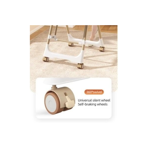 Стільчик-шезлонг для годування 2в1 Kidilo Baby Chair Z901 beige (11-3), изображение 15