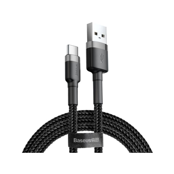 Кабель Baseus Cafule Type-C 2A (3m) gray/black