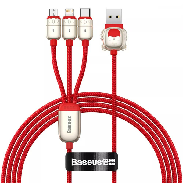 Кабель Baseus Year of the Tiger 3-in-1 (Micro USB+Lightning+Type-C) 3,5A(1,2m)