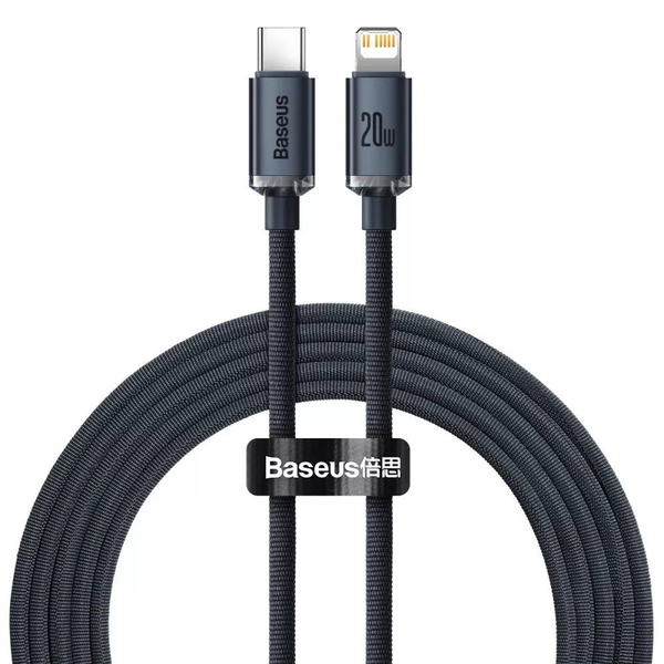 Кабель Baseus Crystal Shine Series Type-С to Lightning 20W (2m) (black)
