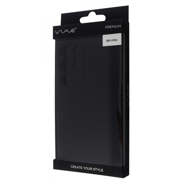 Чохол WAVE Premium Carbon Slim with Magnetic Ring Samsung Galaxy S24 Ultra Black, зображення 2