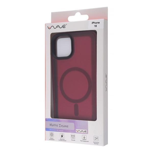 Чохол WAVE Matte Insane Case with Magnetic Ring iPhone 15 Midnight blue, изображение 2