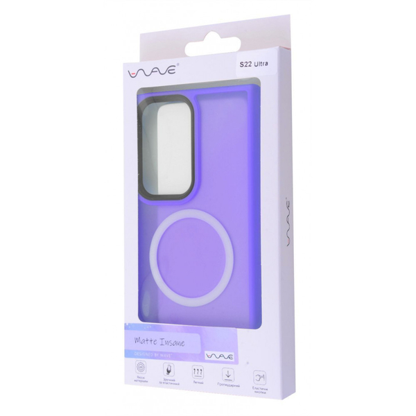 Чохол WAVE Matte Insane Case with Magnetic Ring Samsung Galaxy S22 Ultra Deep purple, зображення 2