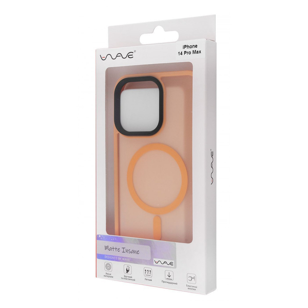 Чохол WAVE Matte Insane Case with Magnetic Ring iPhone 14 Pro Max Black, изображение 2